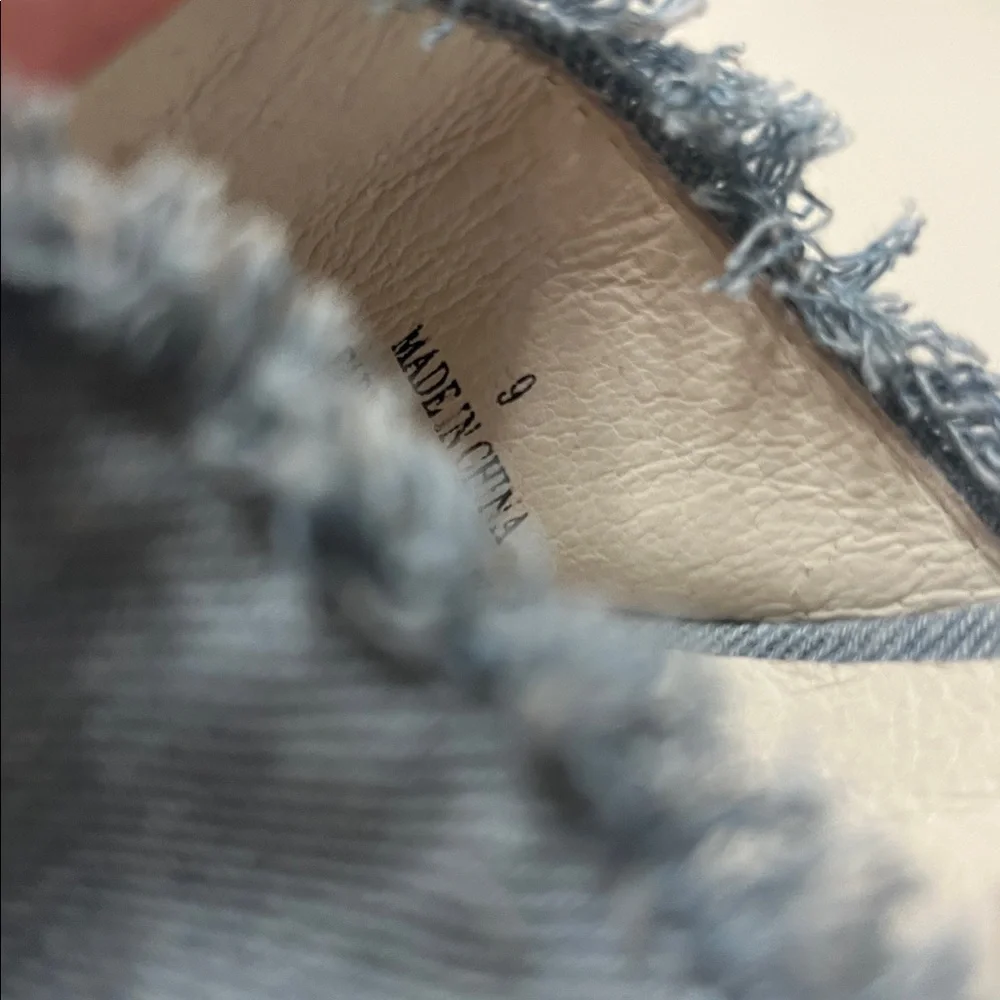Anthropologie Jeffery Campbell Denim Slides Size 9 - Picture 3 of 12